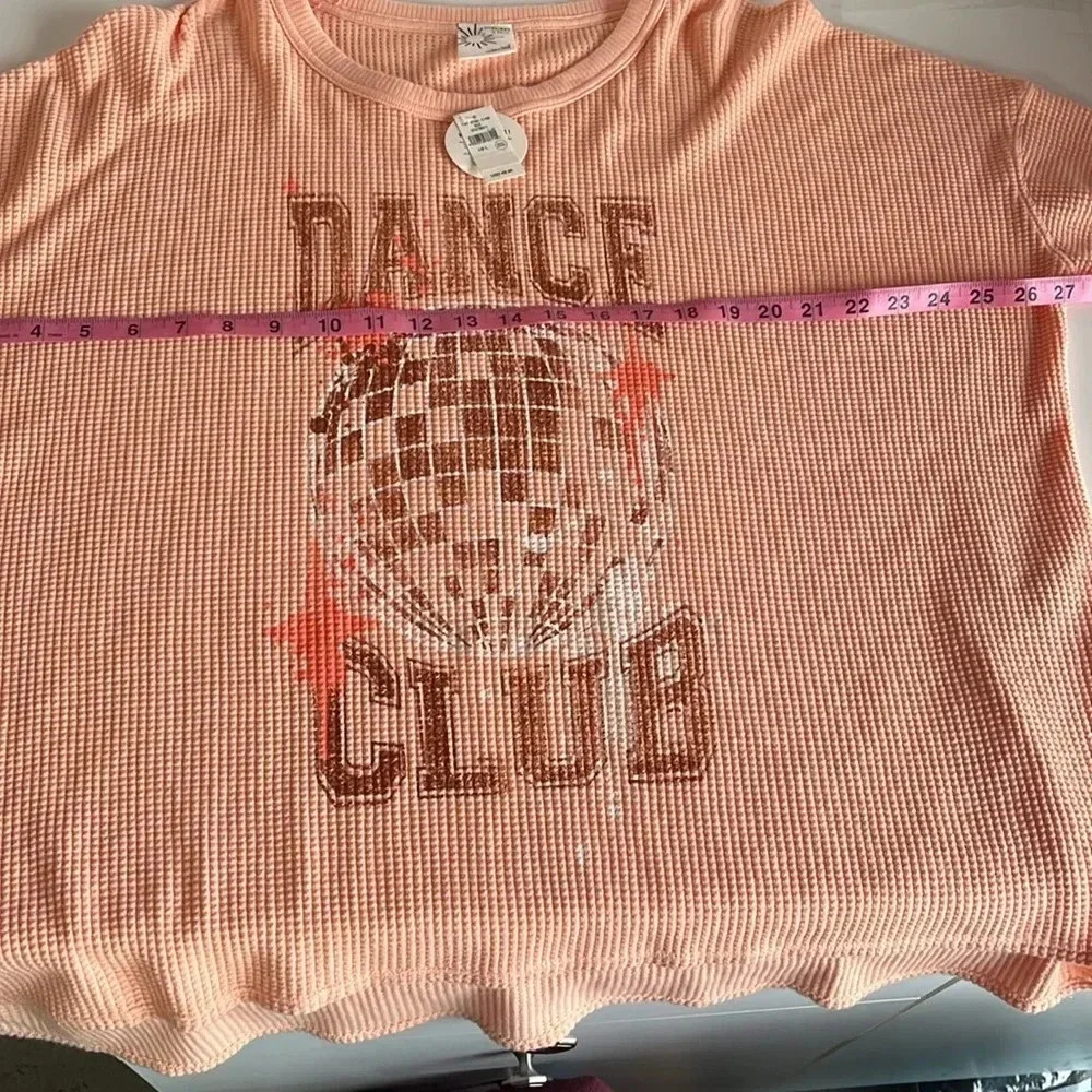 NWT Offline by Aerie Dance Club thermal type long sleeved high low top ribbed
